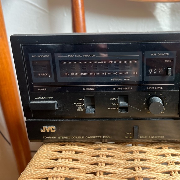 Vintage JVC TD-W106 Stereo Double Cassette Deck Dual Tape Player Recorder Audio - Picture 8 of 8